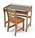 Lipper International Child's Chalkboard Desk and Chair, 2-Piece Set, Pecan Finish