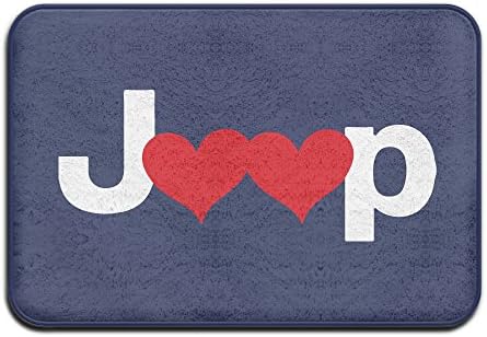 Jeep Love Entry Way Outdoor Non-Skid/Slip Rug 23"x15" Doormat