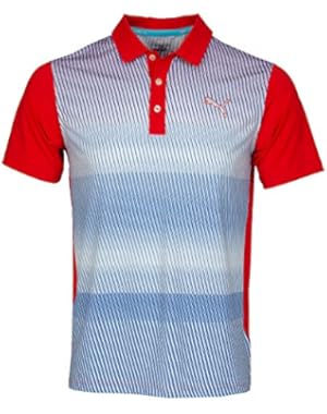 Golf Men's US Open Brushstripe Polo Shirt - US XL - High Risk Red