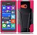 Nokia Lumia 735 Case, Microsoft Lumia 735 Case [Storm Buy] Premium Durable Hard&Soft Rugged Shell Hybrid Protective Phone Case Cover with Built in Kickstand (Pink)