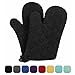 VEEYOO 100% Cotton Oven Mitts Terry Heat Resistant Oven Gloves for Kitchen Set of 2, 7 x 12
