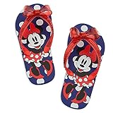Disney Store Minnie Mouse Happy feet Flip Flops for Girls, Size 9/10, Red