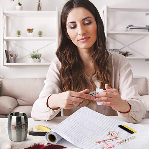 Transfer Tape for Vinyl - Premium Clear Vinyl Transfer Paper Roll - 12" X 15 FT Clear w/Alignment Grid - Quality Adhesive Transfer Tape The Perfect Solution for Your Vinyl Projects