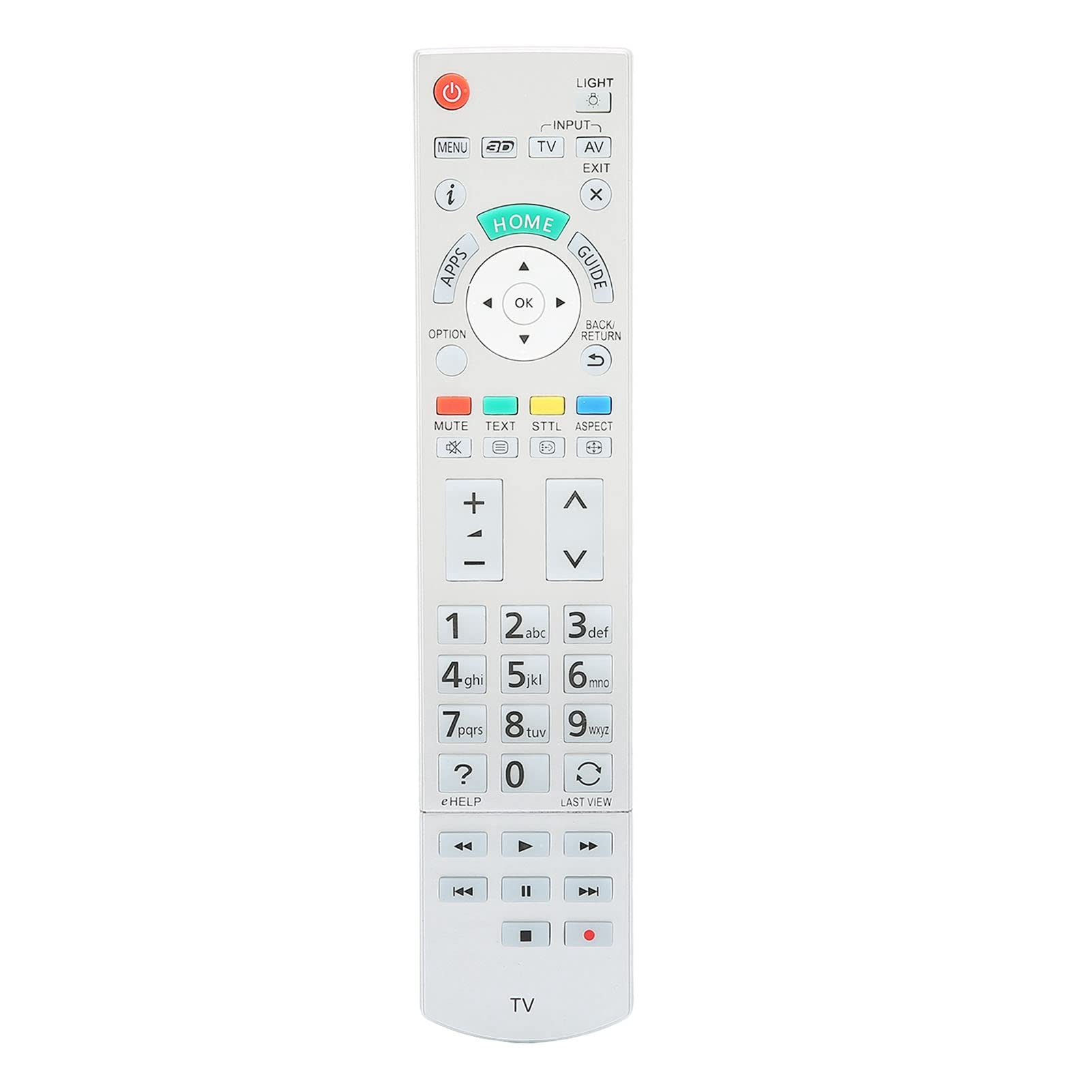 Annadue Smart TV Remote Control Suitable for Panasonic N2QAYB000842, THL47WT60A, THL50DT60A, Easy To Grip.