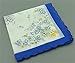 Womens Beautiful Cotton Floral Handkerchief Wendding Party Fabric Hanky with Wavy Edge 10pcs