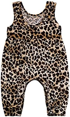 Clearance!!! Hevoiok Newborn Infant Toddler Baby Girls Romper Cute Fashion Leopard Print O Neckc Sleeveless Vest Jumpsuit
