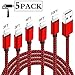 CredDeal iPhone Charger, Mfi Certified Lightning Cables 5Pack 2x3Ft 2x6Ft 10Ft to USB Syncing Data and Nylon Braided Cord Charger for iPhone 11/XS/Max/XR/X/8/8Plus/7/7Plus/6S/Plus/SE/iPad