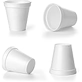 Concession Essentials 8oz Disposable White Foam Cups - Pack of 50CT. Disposable Hot/Cold Drinking Foam Cups.