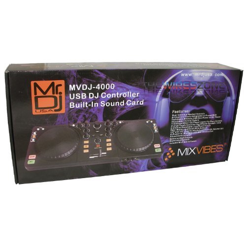 Mr. Dj MVDJ-4000 USB DJ Controller Built-In Sound Card