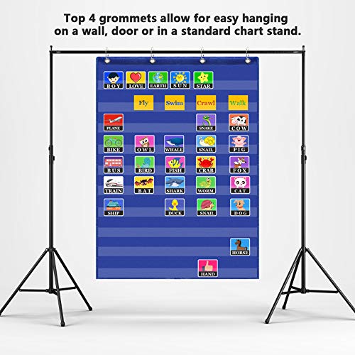 EAMAY Standard Pocket Charts, Clear 10 Pocket Chart for Teacher Lessons