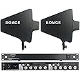 BOMGE UHF Wireless Antenna Distribution System,Active Directional Antennas, 8 Outputs + 2 Cascade Ports,Long Range 988ft,for Stage Performance,Wedding, Outdoor Broadcasting