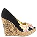 Ed Hardy Womens Candace Wedge Shoe - Black