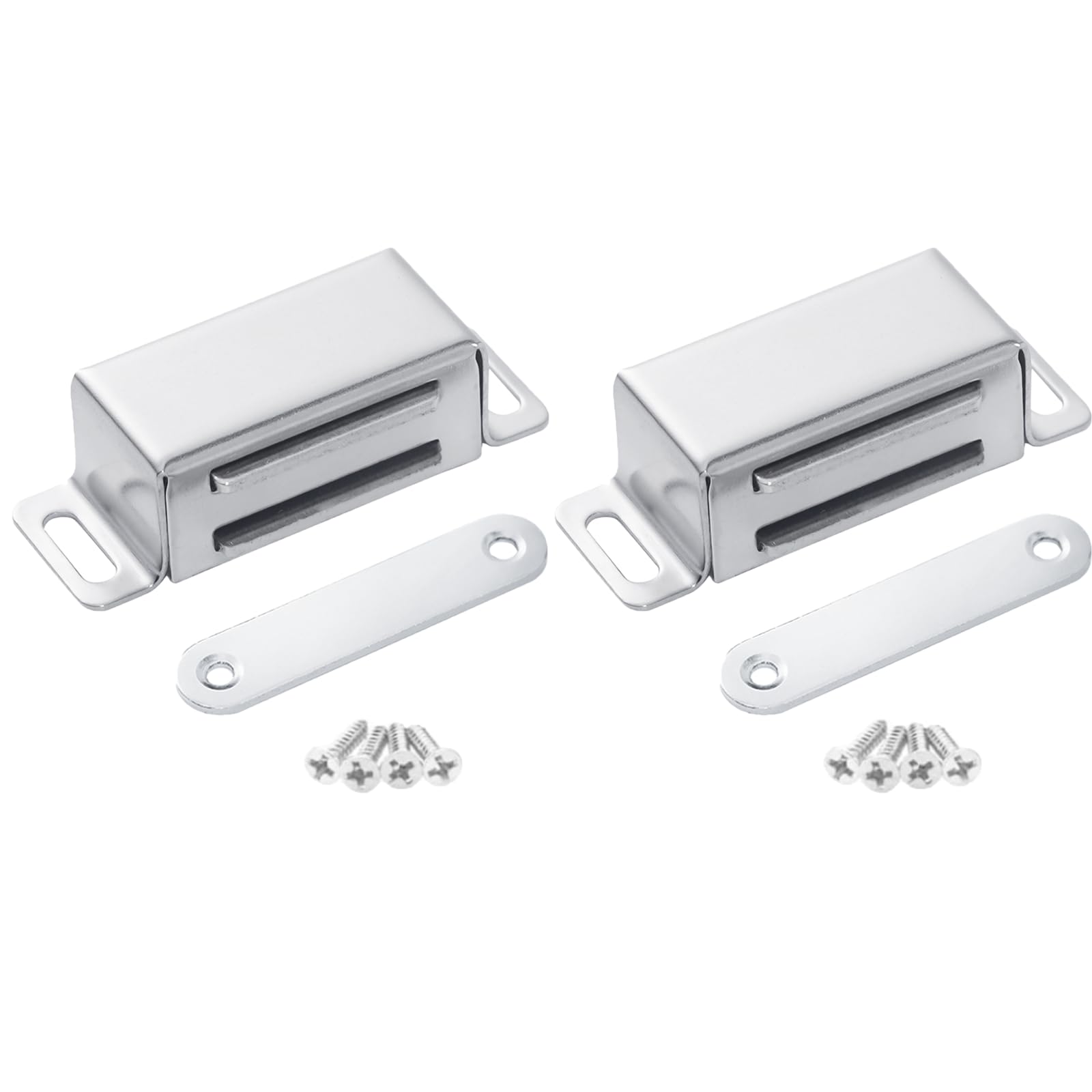 Anhoer 2Pcs Magnetic Door Catch 10KG Cupboard Door Magnets 20Lbs Magnetic Catch Stainless Steel Cabinet Door Magnetic Catches for Cabinet Drawer Kitchen Cupboard Wardrobe Closet Closure