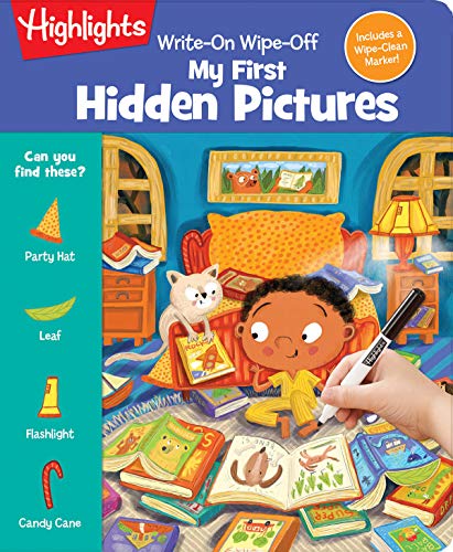 Write-On Wipe-Off My First Hidden Pictures: Find Hidden Objects, Trace the ABCs and Wipe Clean, Dy Erase Activity Book for Kids 3-6 (Write-On Wipe-Off My First Activity Books)