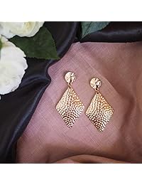 Blush & Co. Rose Gold Hypoallergenic Statement Dangle - Pendientes de aro para mujer Aretes de Mujer Joyería de Plata de Ley Pendientes Perfectos para Mujer Moda (Diamante de Bruja)