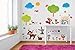 Woodland Friends Nursery Kids Room Decorative Peel & Stick Wall Art Sticker Decals for Boys and Girls