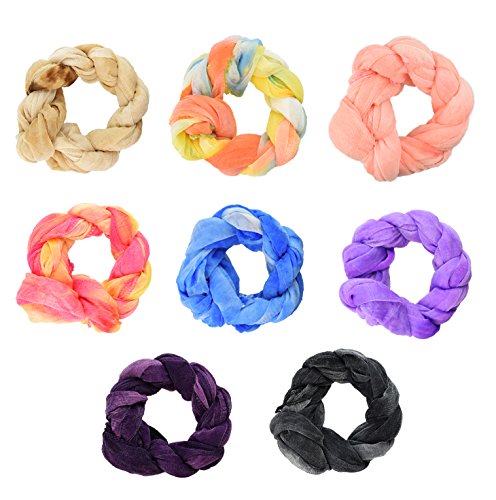 8pc womens fancy shawl scarf fashion solid mixed lot, b…