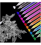 HUJUGAKO 12 Pack Colored Gel Pens - 0.8-1.0mm Tips With 150% More Ink For Coloring Books, Journaling & Crafts - View #7