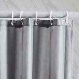 Furlinic Shower Curtain 60x72 Inch Mould Proof Waterproof Polyester Grey with view 3
