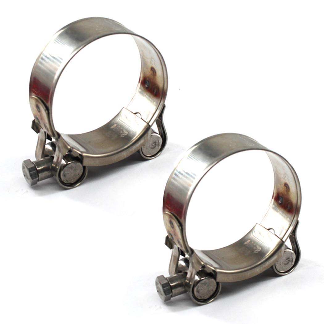 304 Stainless Steel T-Bolt Clamp 104-112mm Hose Clamp Tool 2PCS
