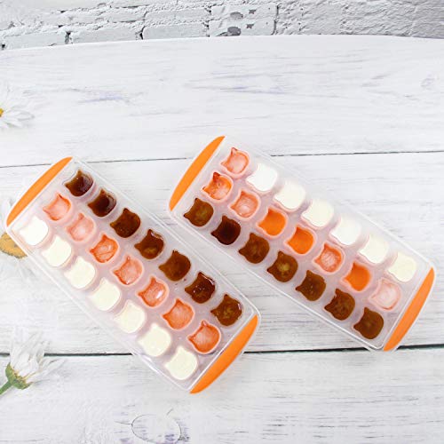 Ice Cube Tray, Candy, Chocolate Mold, Cat Ice Mold, Easy Release, BPA free, 2 Pack, Dishwasher Safe Orange AICHOOF - Thumbnail 6