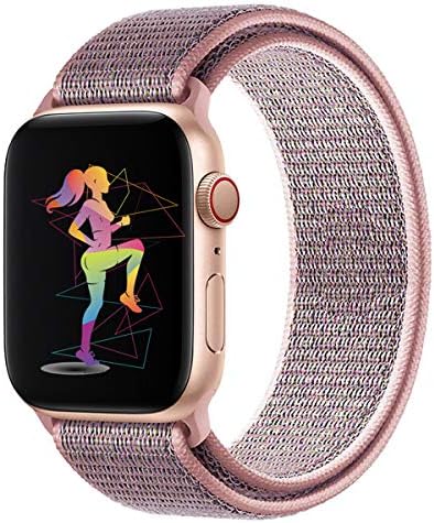 Unhom Compatible with Apple Watch Band 38mm 40mm 42mm 44mm, Soft Nylon Weave Sport Loop Replacement Band for Watch Series 4/3/2/1