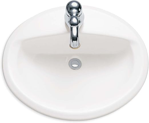American Standard 0475047 020 Aqualyn Oval Drop In Bathroom Sink