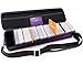 Quiver Time  Violet Portable Game Card Carrying Case - Stylish PU Leather Exterior with Double Zipper, Dividers, Wrist Strap & Shoulder Strap - Deck Box Compatible - Plus: 100 Transparent Sleeves