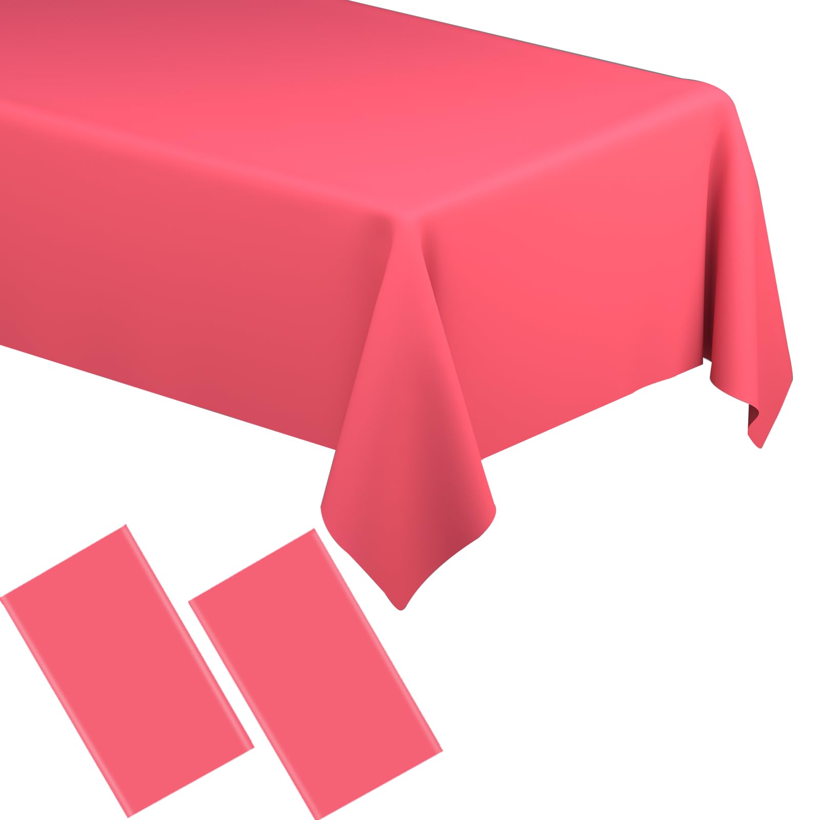 WNINK 2 Pack Red Tablecloths Disposable Table
