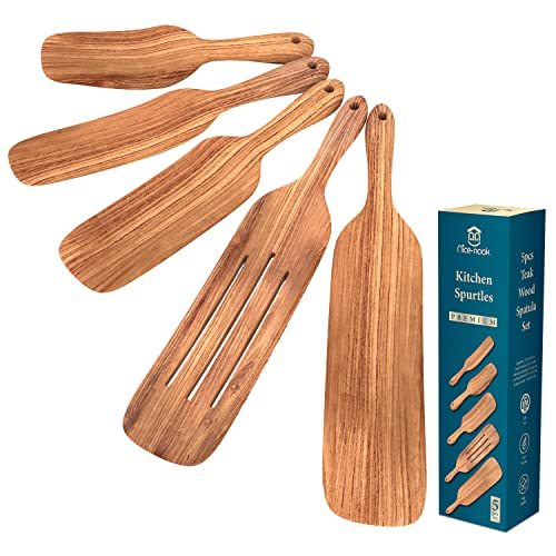 Spurtles kitchen tools As Seen on TV Nicenook 5pc wooden spoons for