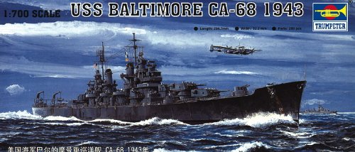 Trumpeter 1/700 USS Baltimore CA68 Heavy Cruiser 1943 Model Kit