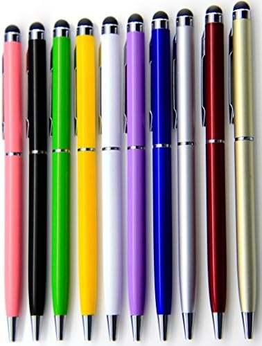 Stylus, iCrews 10-Pack 2 in 1 Slim Capacitive &amp; Ballpoint Pen for Touch Screens Devices, iPad Pro/ Air / Mini, Samsung Galaxy ,iPhone 7/ 6 Plus, iPod, Android