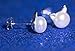Wicary Cat Earrings Sterling Silver Pearl Earrings for Women Studs Cat Lovers Jewelry for Women