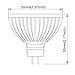 SHINE HAI MR16 LED Bulbs, 6W, GU5.3, 12V, 100% Aluminum Reflector, 50W Equivalent, 480lm, Warm White 2700K, 40 Degree Beam Angle, 6-Pack