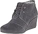TOMS Desert Wedge Castlerock Grey Suede 10006990 Womens 8