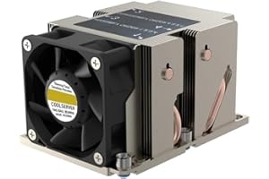 Gorilley LGA3647-2U-R83 Cooler 240W for Lga 3647 Narrow Type Radiator 2u Heat Sink 4 Heat Pipe Side Blow Cooling Fan