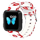 MLQSS for Fibtbit Versa Bands,Soft Silicone Sport Replacement Accessories Bracelet Wrist Strap Band for 2018 New Fitbit Versa Smart Fitness Watch Women Men