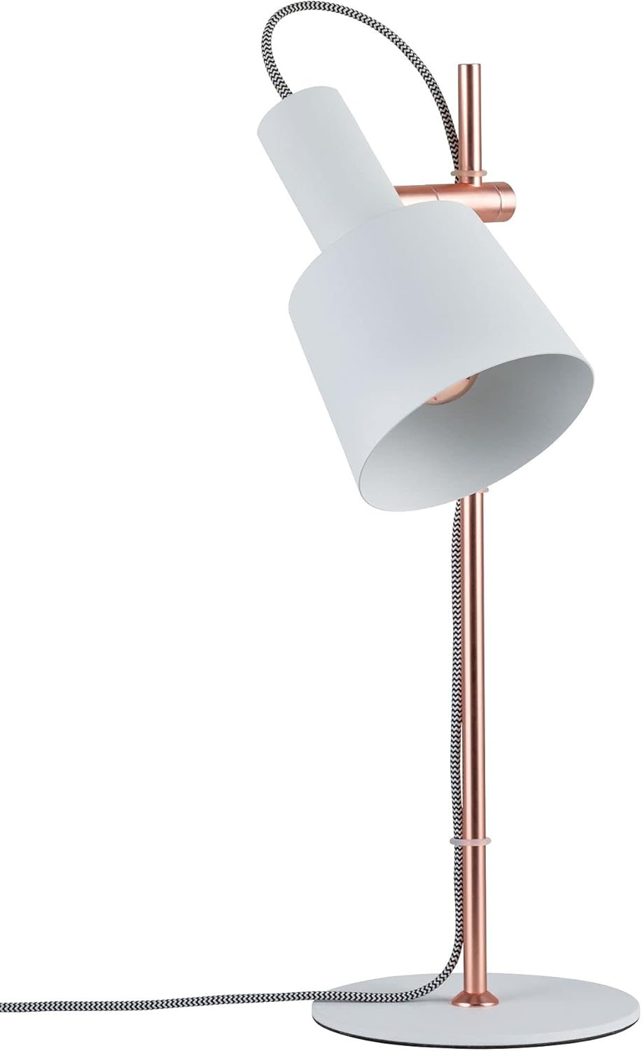 Paulmann 79658 Neordic Haldar Table luminaire max. 1x20W Table lamp for E14 Lamps Bedside lamp White/Copper matt 230V Metal Without lamp
