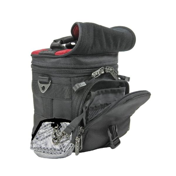 Progallio PRO-SET - Foto-Tasche Typ X-TREME OUTDOOR black-red professional mit Regencape im Set mit ultraleichtem… – Bild 4
