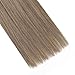 Full Shine 18 Inch 10 Pcs 100 Gram Full Set Clip in Hair Extensions Ombre Balayage Human Hair Clip in Human Hair Extensions Color 2 Fading to 6 and 18 Ash Blonde Hair Extensions Human Hair Clip Ins