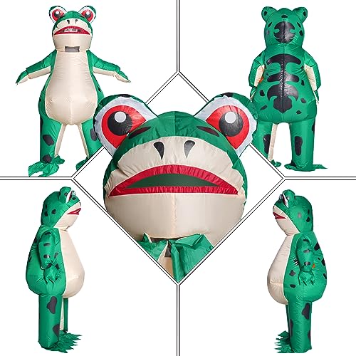 Seaforie Inflatable Costume Adult,Halloween Funny Frog Blow Up Costumes,Plus Size Disfraz Hombre and Disfraces Mujer,Suitable for Adults,Men,Women,Family,10-12 Teens