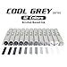 Mincho Dual Tip Grayscale Markers Pens - Permanent Sketch Cool Grey Tones Art Paints Pen for Illustration, Drawing, Outlining, Shading, Rendering - Set of 12 Colors Includes Colorless Blender