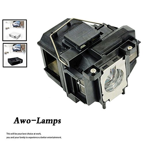 AWO Premium Replacement Lamp Bulb with Housing Fit for EPSON ELPLP67 / V13H010L67 EB-S02/S11/S12/SXW11/SXW12/W02/W11/W12/W16/X02/X11/X12/X14/X15
