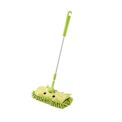 ShiningLove Toy Kids Stretchable Floor Cleaning Tools Mop Broom Dustpan Play-House Toys Gift Green mop