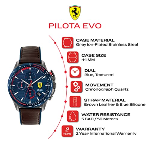 Ferrari Scuderia Pilota Evo Men's Quartz Chronograph Stainless Steel