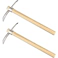 3 PCS 16 Inch Stainless Steel Mattock Pick Axe - Garden Pick Hoe For Weeding, Digging & Soil Work
