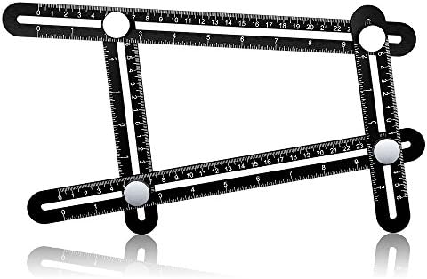 Tescat Multi Angle Measuring Ruler - Angle-izer Template Tool - Premium Alumium Alloy Material [Energy Class A+++]