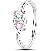 Hapour 925 Sterling Silver Ring for Women, Eternity Gorgeous Rings Stackable Rings for Women Teens Valentine Day Gifts for Her Ring Size 6-9