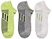 adidas Women's Superlite Stripe No Show Socks (3-Pair), Semi Frozen Yellow/Onix/Light Onix Light Grey Heat, Medium