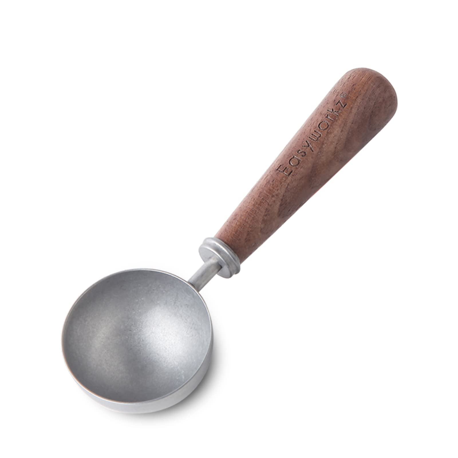 Easyworkz Retro Stainless Steel Coffee Scoop with Black Walnut Handle,10g Measuring Spoon (Vintage)